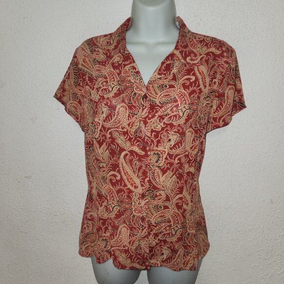 Emma James by Liz Claiborne button-front blouse in size 10 NWOT - Picture 2 of 11